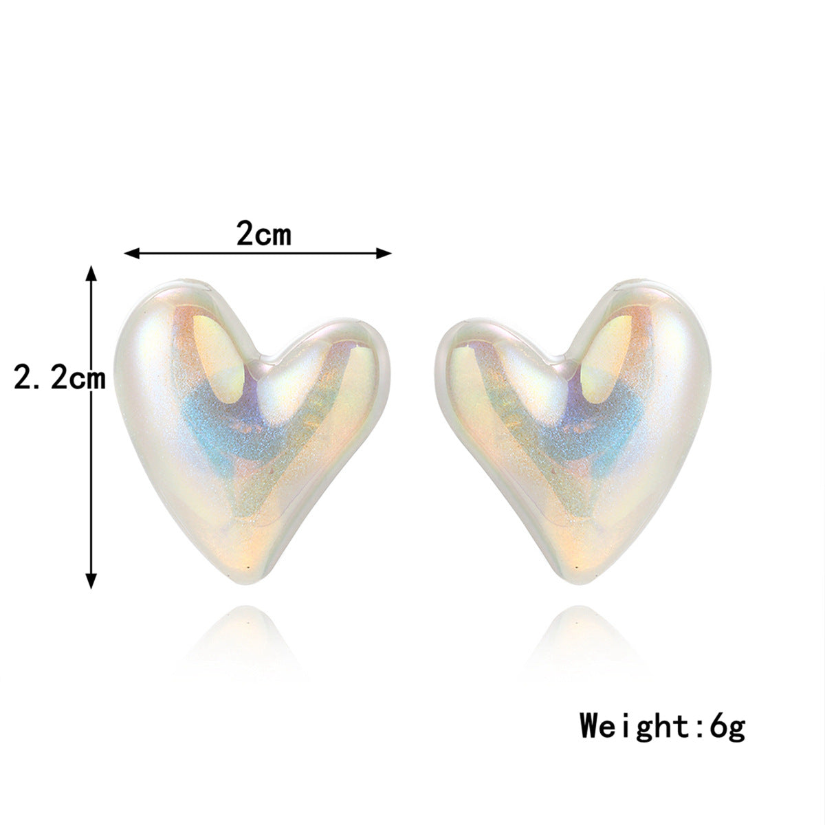 Wholesale jewelry hot gift peach heart earrings exaggerated baroque pearl lovely earrings Valentine's Day earrings
